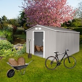 thumbnail of HATTORO S300 gereedschapsschuur tuinhuis schuur 15 m³ lichtgrijs