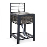 thumbnail of Gootsteen voor buiten van aluminium en geweven hars