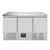 thumbnail of Mesa refrigerada de 3 puertas, acero inoxidable, refrigeración estática, 85 x 137 x 70 cm, GN1/1, 435 W, EASYLINE, 368L, 10015 Vaiotec