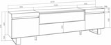 thumbnail of Mueble TV, Televisión, 200x57x35cm, Para TV hasta 80", Diseño industrial, Roble y negro _ 47_18