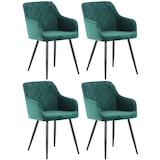thumbnail of Set 4 sedie da pranzo Shila verde/Velluto