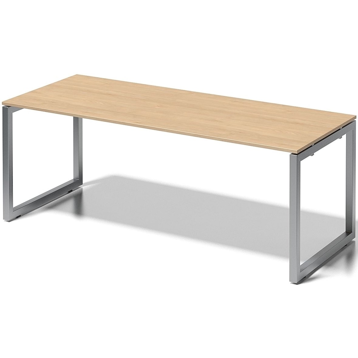 Schreibtisch Cito BxTxH 200x80x74cm ahorn Gestell silber