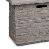 thumbnail of Anafi Gas-Feuerstelle 40.000BTU/13kW Abdeckung Edelstahlbrenner Beiger Stein