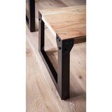 thumbnail of Esszimmerbank 120x40x45 cm Akazie Massivholz Metall Industrial, Esstischbank Holzbank Massiv ohne Lehne, Küchenbank Essbank Modern, Sitzbank