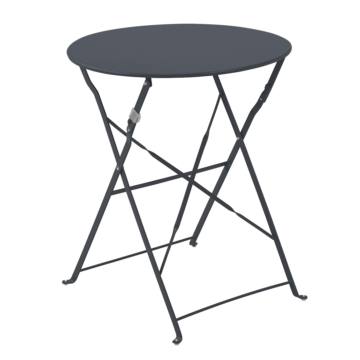 Table pliante en acier gris anthracite
