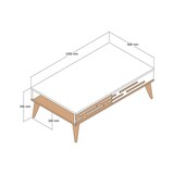 thumbnail of Dmora Tavolino da salotto Dpiacent, Tavolo basso da caffè, Portariviste per divano, Ripiano da soggiorno, 105x35h60 cm, Noce e Antracite