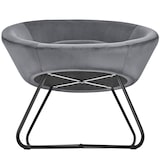 thumbnail of tectake Loungestoel Centera, gestoffeerd, rond - Fluweellook antraciet - 405570