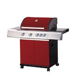 thumbnail of Tarrington House 4 hoofd- en zijbranders Gasgrill PAXTON, grillrooster 41.5 x 73 cm, werkblad, met LED-verlichting, verrijdbaar, staal, zwart