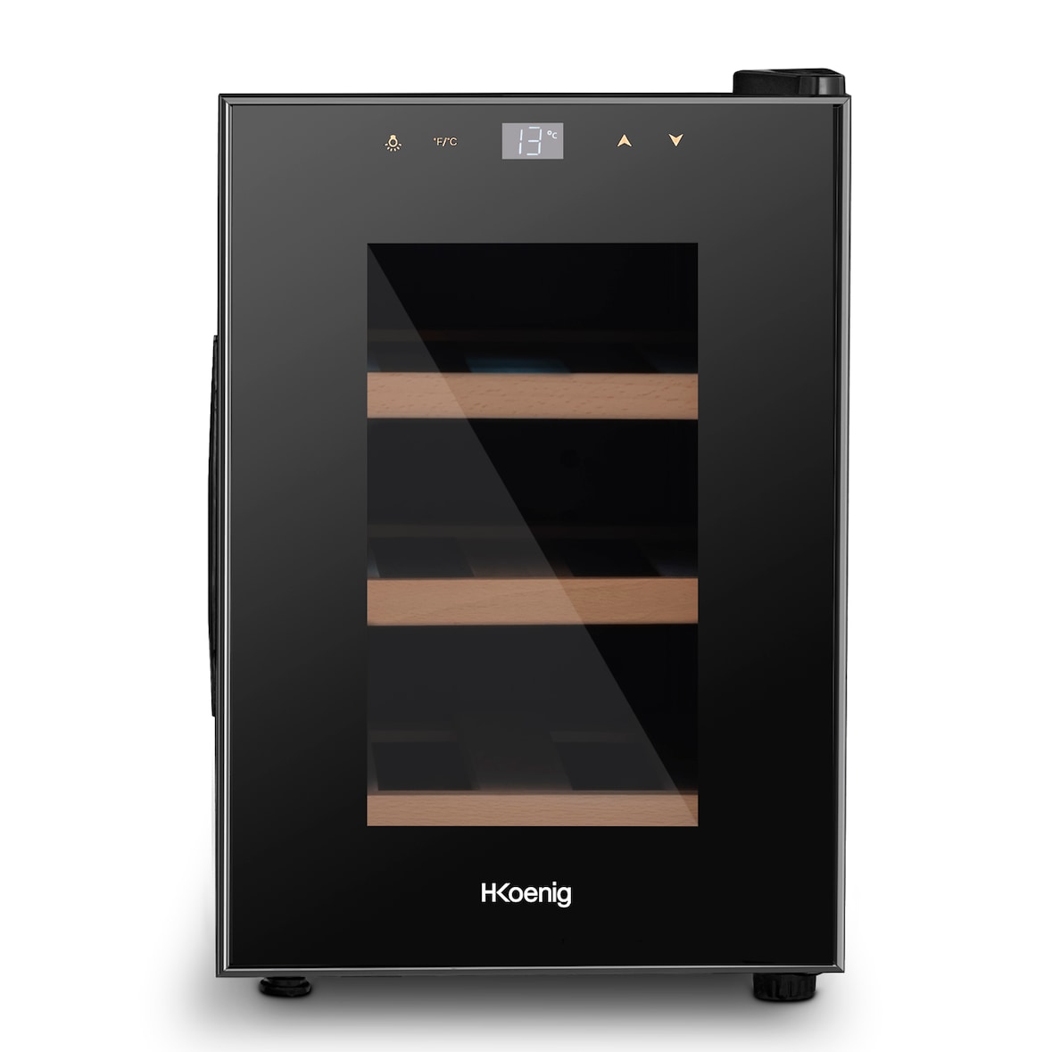 H.Koenig Cantina per vini 6 bottiglie AGE6, 17 L, professionale in acciaio inox, refrigerante, termoelettrica, regolabile da 8°C a 18°C