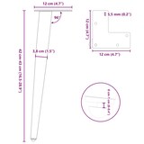 thumbnail of vidaXL Couchtischbeine Konische Form 4 Stk. Anthrazit 42-43 cm Stahl