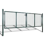 thumbnail of vidaXL Gartenzaun Tor Stahl Grün : Größe - 306 x 150 cm