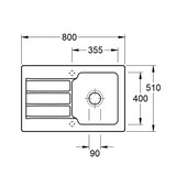 thumbnail of Villeroy&Boch Spülbecken, Küchenspüle Architectura 45 Almond 800x510mm, Unterschrankbreite 45cm