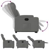 thumbnail of Fauteuil inclinable Gris foncé Tissu Modèle Selvina