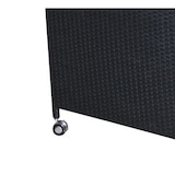 thumbnail of Tarrington House Caja de almacenaje para exterior con ruedas, acero/poliratán, 160 x 75 x 94 cm, negro