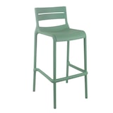 thumbnail of Set van 4 saliegroene kunststof terrasstoelen