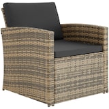 thumbnail of tectake Salon bas de jardin LUCQUES 4 places - marron naturel/gris foncé - 404916