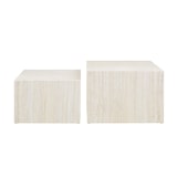 thumbnail of SalesFever Couchtisch 2er Set in Travertin-Optik | quadratisch | MDF mit Melaminfolie | B 58/50 x T 58/50 x H 40/33 cm | beige