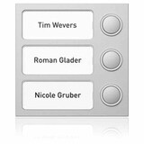 thumbnail of Portier Tastenmodul 3WE (3 Klingeltasten, 3 Namensschilder) silber, (Bus-System)