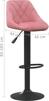 thumbnail of Barhocker DUKE höhenverstellbar 2er Set Rosa Samt | Barstühle drehbar Küchenhocker Thekenhocker für Küche Hausbar