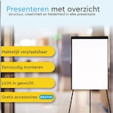 thumbnail of BRASQ Flipover - 70x100cm - Verstelbaar Whiteboard - Incl. 25 vellen papier, 4 Stiften, 8 Magneten, Wisser - met Haken - Aluminium Zwart