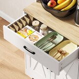 thumbnail of HOMCOM alacena de cocina alta, con 6 puertas, encimera para microondas, 2 cajones, estantes ajustables, orificio para cable, 94x39,5x175,2 cm, blanco