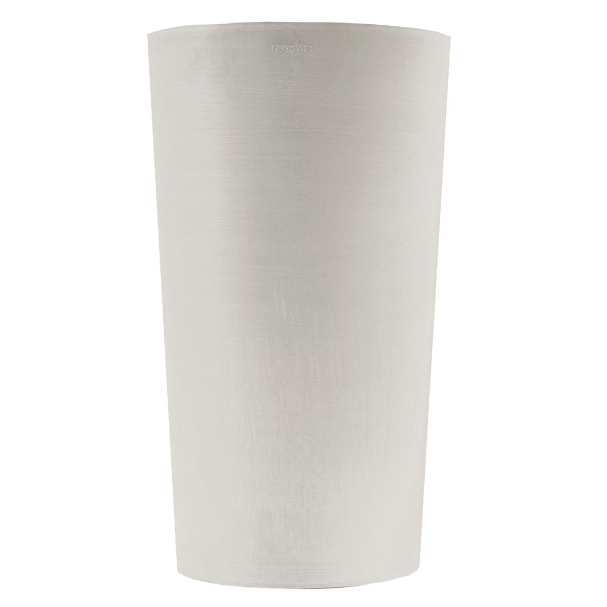 Konischer Blumentopf Hellgrau Ø30cm H52cm - Hoher Blumentopf aus recyceltem Kunststoff - Italienisches Design ARTPLAST