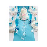 thumbnail of Satin Stoff glatt, Tischläufer, türkis, 0,36 x 9 m