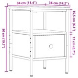 thumbnail of vidaXL Nachttisch Altholz-Optik 34x36x50 cm Holzwerkstoff
