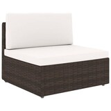 thumbnail of 6-tlg. Garten-Lounge-Set mit Kissen Braun Poly Rattan
