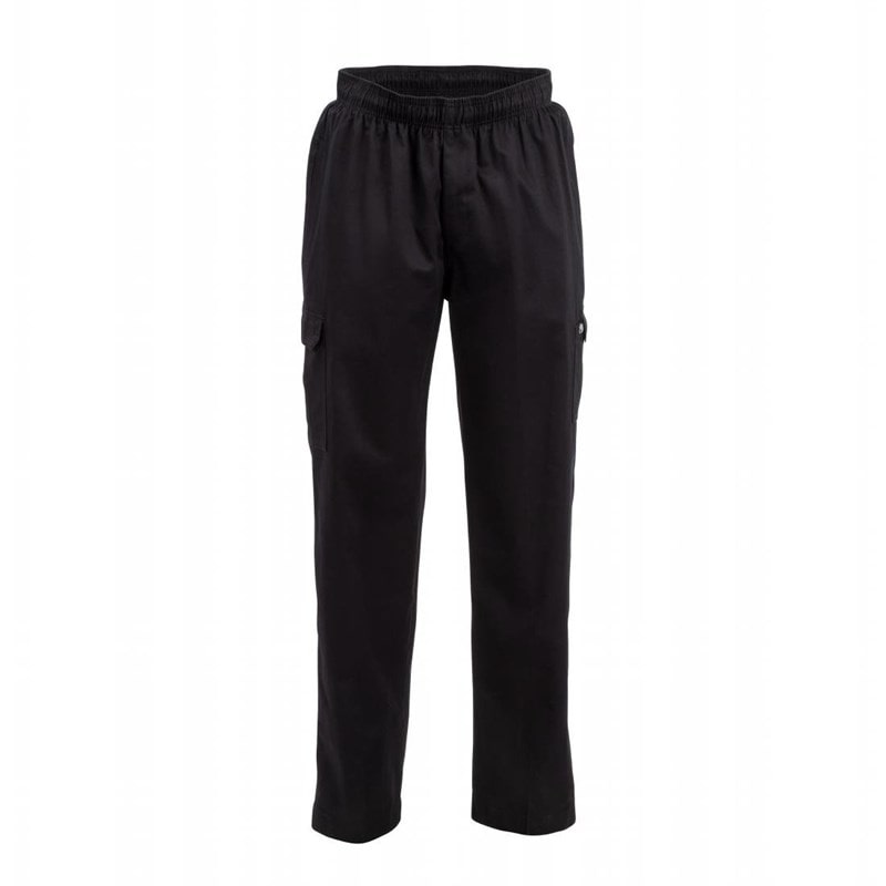 Pantalon de cuisine mixte Chef Works Slim Fit Cargo noir M