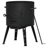 thumbnail of Ø36 Uchag 2mm stahl Utschak Utschagofen 8L Gusseisen Kazan mit Gusseisen Deckel-Grillpfanne Kasan Feuerstelle Feldküche Außenküche Eintopfofen