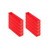 thumbnail of PROREGAL 10x Rote Industriebox 500 S | HxBxT 8,1x9,1x50cm | 2,8 Liter | Sichtlagerkasten, Sortimentskasten, Sortimentsbox, Kleinteilebox