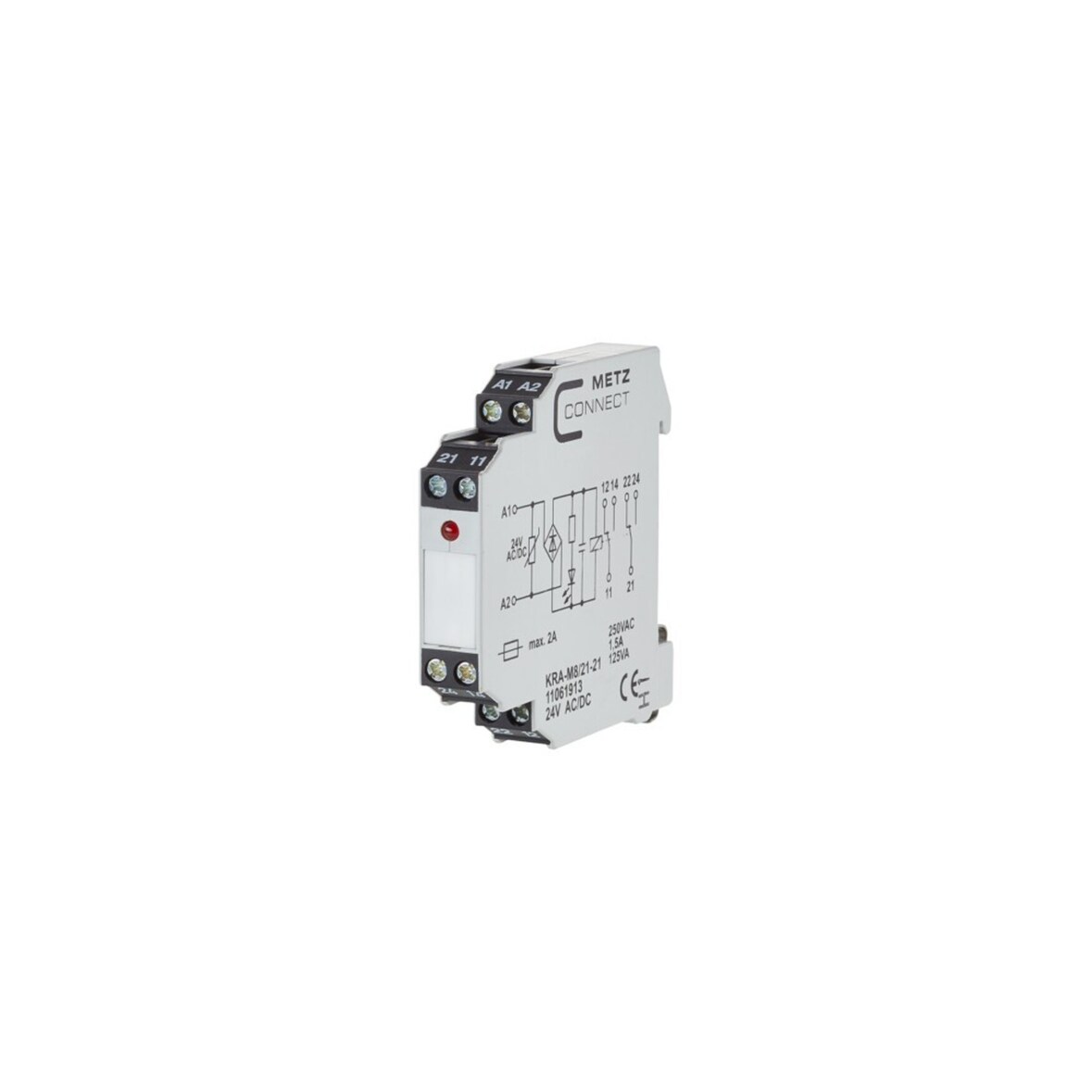 Metz Connect Koppelbaustein KRA-M8/21-21 24AC/DC 11061913
