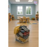 thumbnail of Papierkorb, Gitterkorb, Abfalleimer, 25 Liter, zum Hängen und Stellen : Farbe - Edelstahl (glänzend)