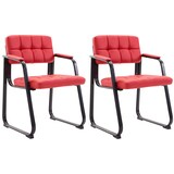 thumbnail of Lot de 2 chaises Canada en Similicuir Rouge