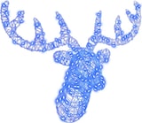 thumbnail of vidaXL Rentierkopf mit 140 LEDs Blau 60 cm Acryl