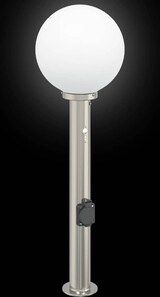 thumbnail of vidaXL Pollerleuchten mit Sensor&Steckdose 3 Stk. 80 cm Edelstahl IP44