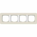 thumbnail of Gira E3 Rahmen, 4f, sand/reinweiß, Kunststoff, geeignet für Unterputz-Installation