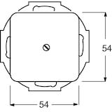 thumbnail of DURO 2000 SI Tragring, Blindabdeckung, weiß, glänzend, Krallen-/Schraubbefestigung, ohne Beschriftungsfeld