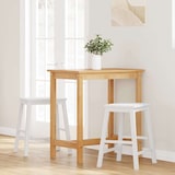 thumbnail of vidaXL Barstühle 2 Stk. Weiß Massivholz Gummibaum