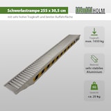 thumbnail of TRUTZHOLM 1x Profi Schwerlastrampe 255 cm 1650 kg Alu 30,5 cm Breite Auffahrrampe Verladerampe
