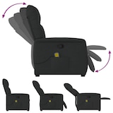 thumbnail of vidaXL Massagesessel Schwarz Stoff