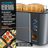 thumbnail of Arendo - Wasserkocher mit Toaster und Eierkocher SET Edelstahl Grau Wasserkocher 1,5L 40° - 100°C, Toaster 4 Scheiben LED-Display 6 Bräunungsgrade