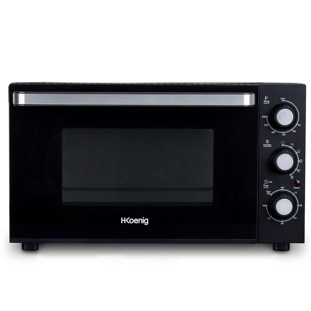 H.Koenig FO30, 1500 W, 30 litres, acier inoxydable, noir [Classe énergétique A]