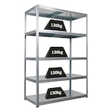 thumbnail of Schwerlastregal Steel Eagle | HxBxT 180x120x60cm | Fachlast 130kg | Verzinkt