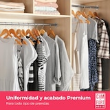 thumbnail of Pack de 20 Perchas de Madera Maciza color natural con Gancho Giratorio 360° y Muescas Antideslizantes - con Barra para Pantalones - Alta Resistencia