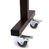 thumbnail of Absperrgitter HWC-B34, Zaun Scherengitter Trenngitter, Alu ausziehbar Laufrollen braun ~ Höhe 109cm, Breite 60-530cm