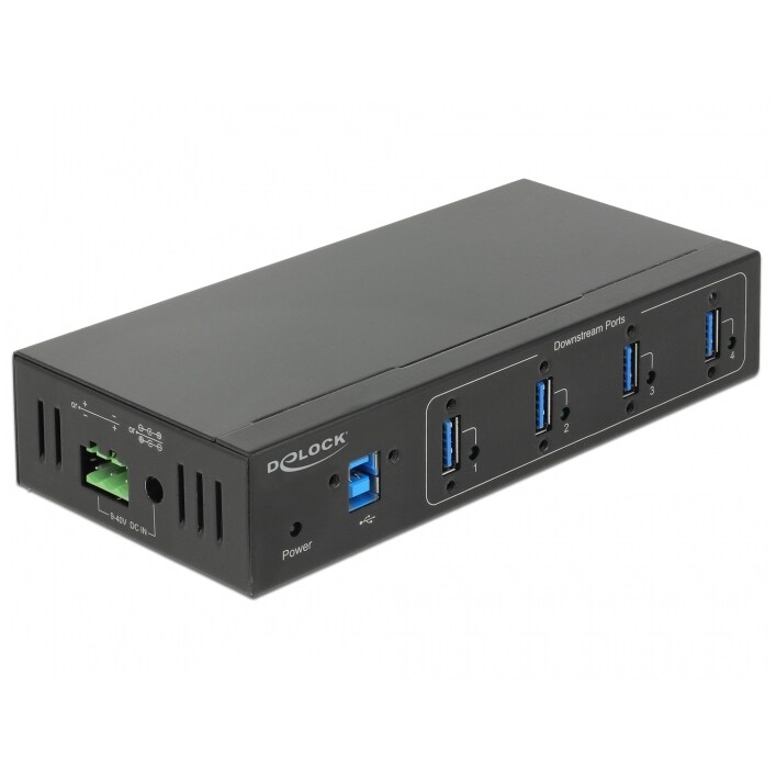 Delock 63309 - USB 3.2 Gen 1 (3.1 Gen 1) Type-B - USB 3.2 Gen 1 (3.1 Gen 1) Type-A - 5000 Mbit/s - Schwarz - Metall - Gleichstrom