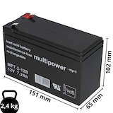 thumbnail of BLEI AKKU BATTERIE 12V 7,2Ah kompatibel GEL 7,0Ah 7Ah für KINDERAUTO LADER