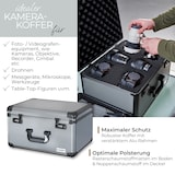 thumbnail of HMF 14412-02 Alu Fotokoffer, Miniaturenkoffer mit Rasterschaumstoff, 46 x 33 x 26 cm